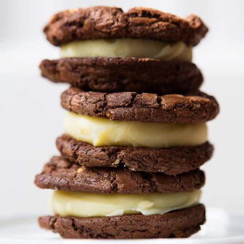 Mini Double Chocolate Cookie Sandwiches